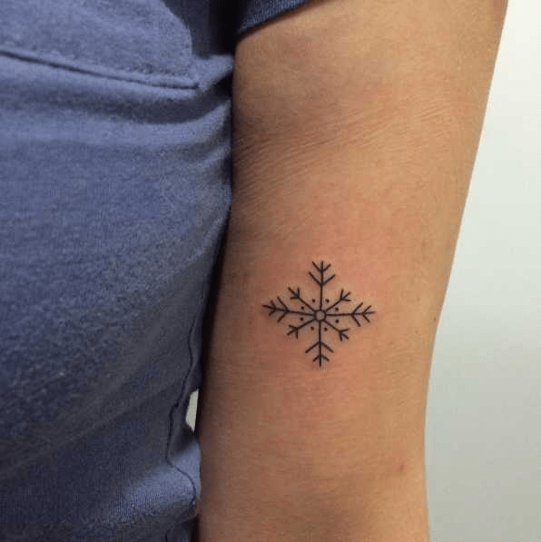Snowflake Wrist Tattoo